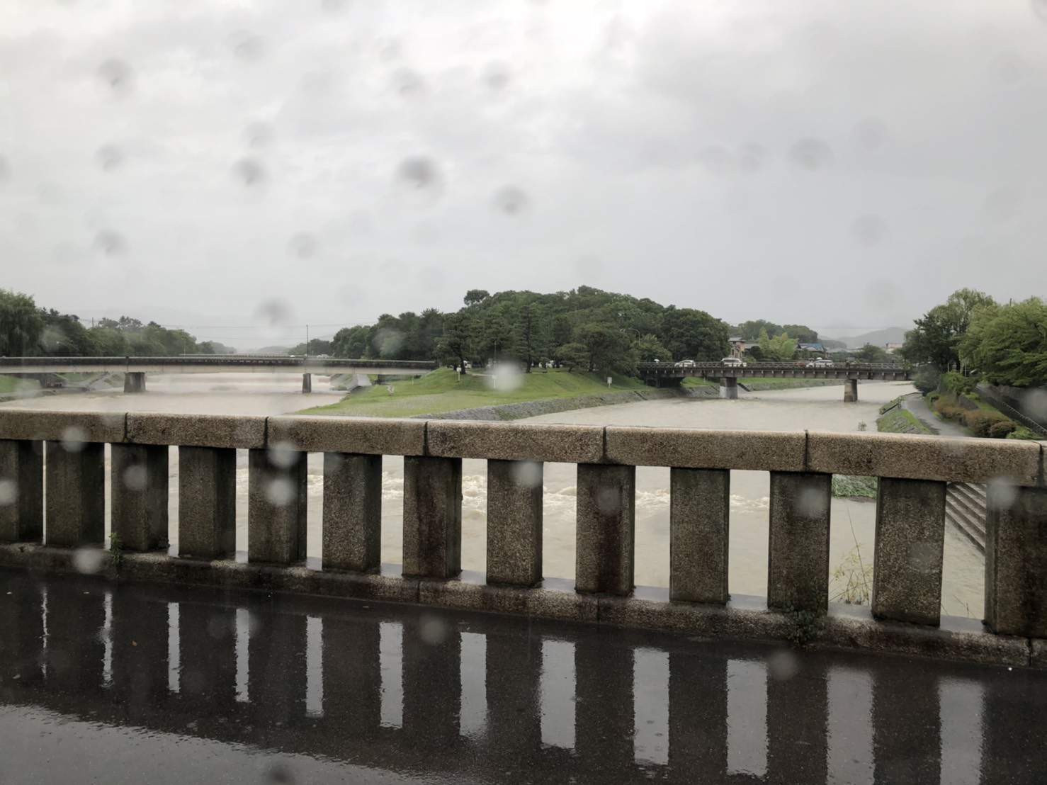 大雨 水害 鴨川 氾濫 アジョシ 京都 韓国料理63